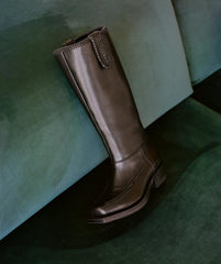 Hereu Boots | GALILEA - Square-Toe Braided Detail Boot - Women