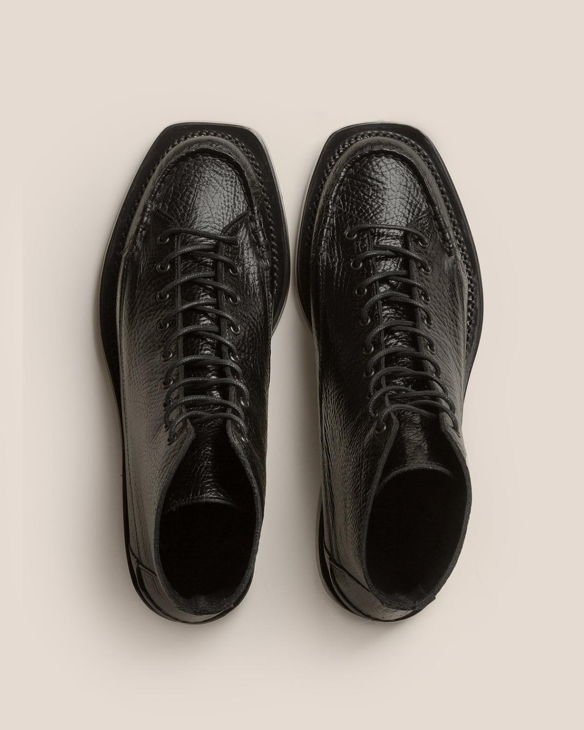 Hereu Boots | PRIEGO SQUARED BOOT GRAINY - Lace Up Loafer - Women