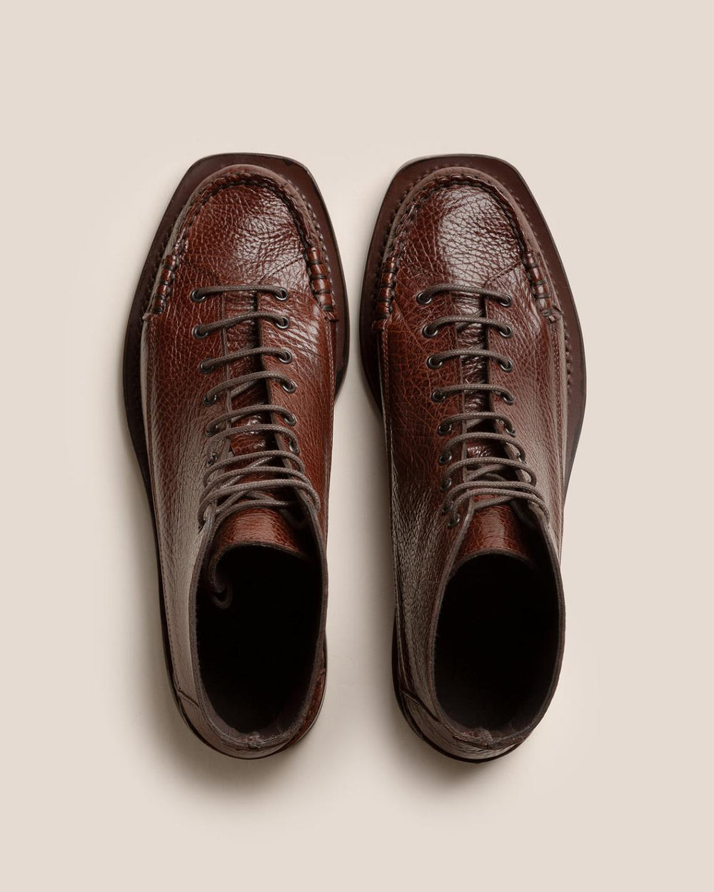 Hereu Boots | PRIEGO SQUARED BOOT GRAINY - Lace Up Loafer - Women