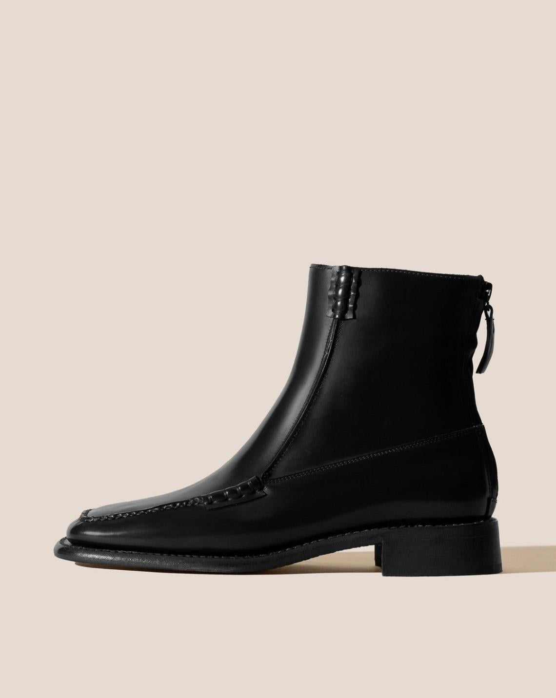Hereu Boots | QUADRA - Square-Toe Back Zip Boot - Men
