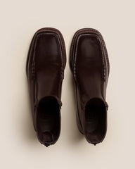 Hereu Boots | QUADRA - Square-Toe Back Zip Boot - Women