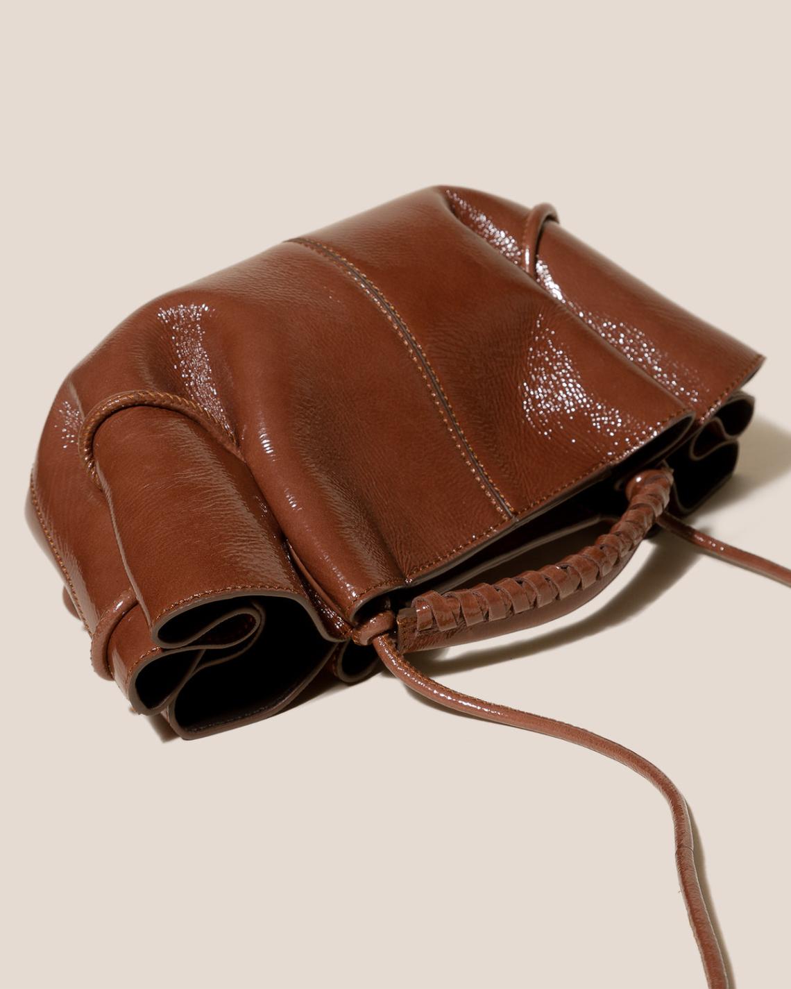 Hereu Crossbody Bags | ARTA MINI CRINKLED GLOSSY - Pleated Crossbody Bag - Women