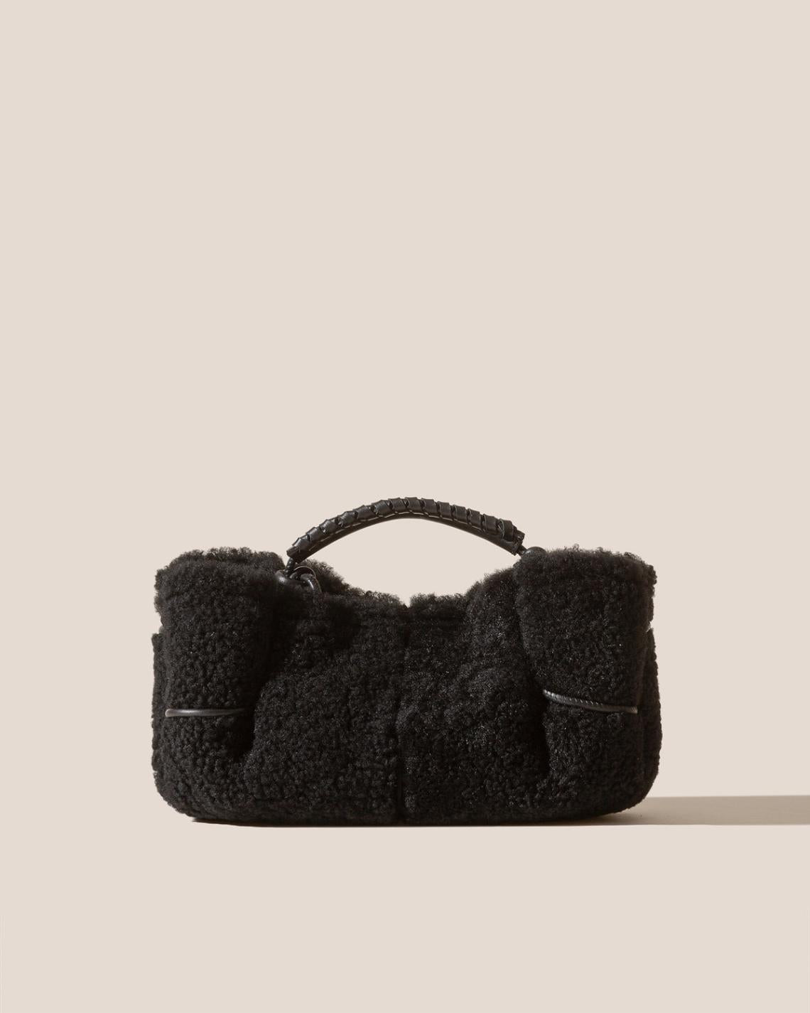 Hereu Crossbody Bags | ARTA MINI CURLY SHEARLING - Pleated Crossbody Bag - Women