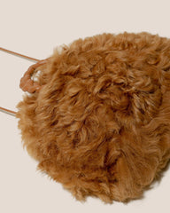 Hereu Crossbody Bags | BOMBON LONG HAIR SHEARLING - Small Plaited-handle Crossbody Bag - Women