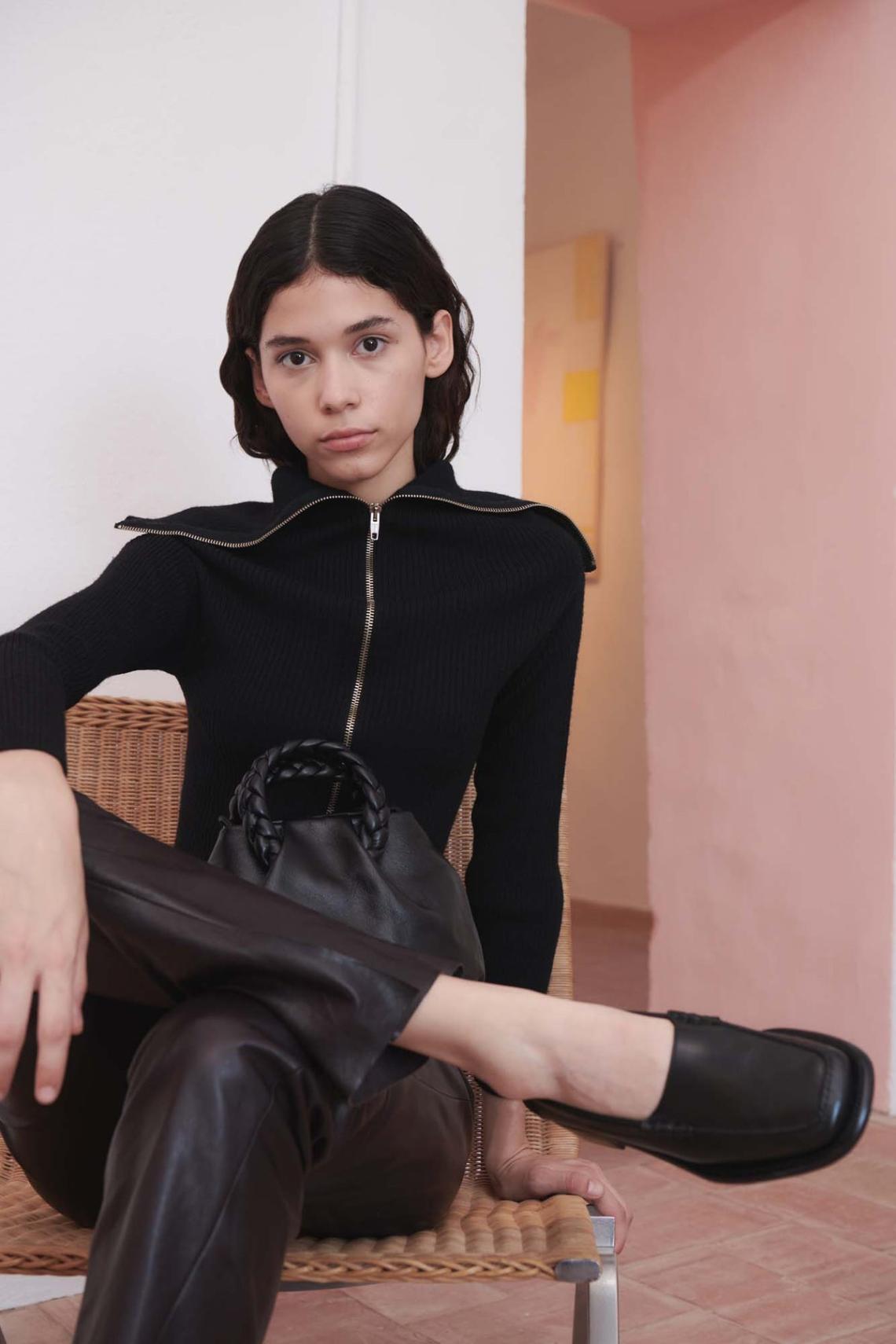 Hereu Crossbody Bags | BOMBON M - Plaited-handle Leather Crossbody Bag - Women