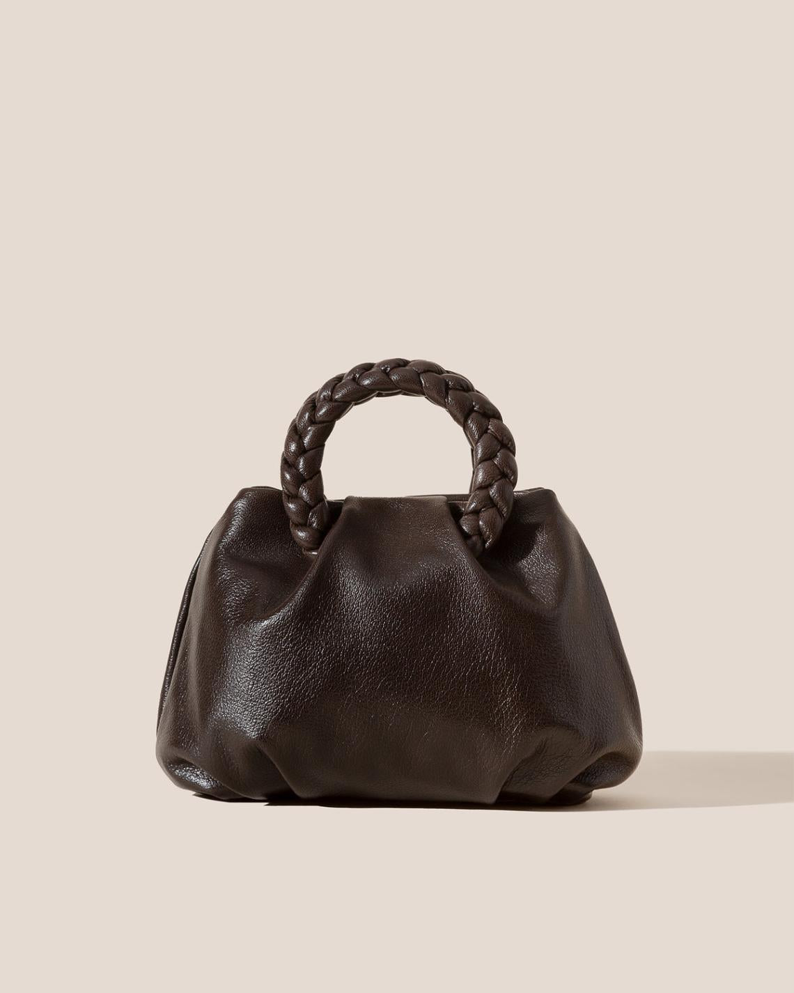 Hereu Crossbody Bags | BOMBON M SUPPLE SHINY - Plaited-handle Leather Crossbody Bag - Women