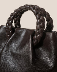 Hereu Crossbody Bags | BOMBON M SUPPLE SHINY - Plaited-handle Leather Crossbody Bag - Women