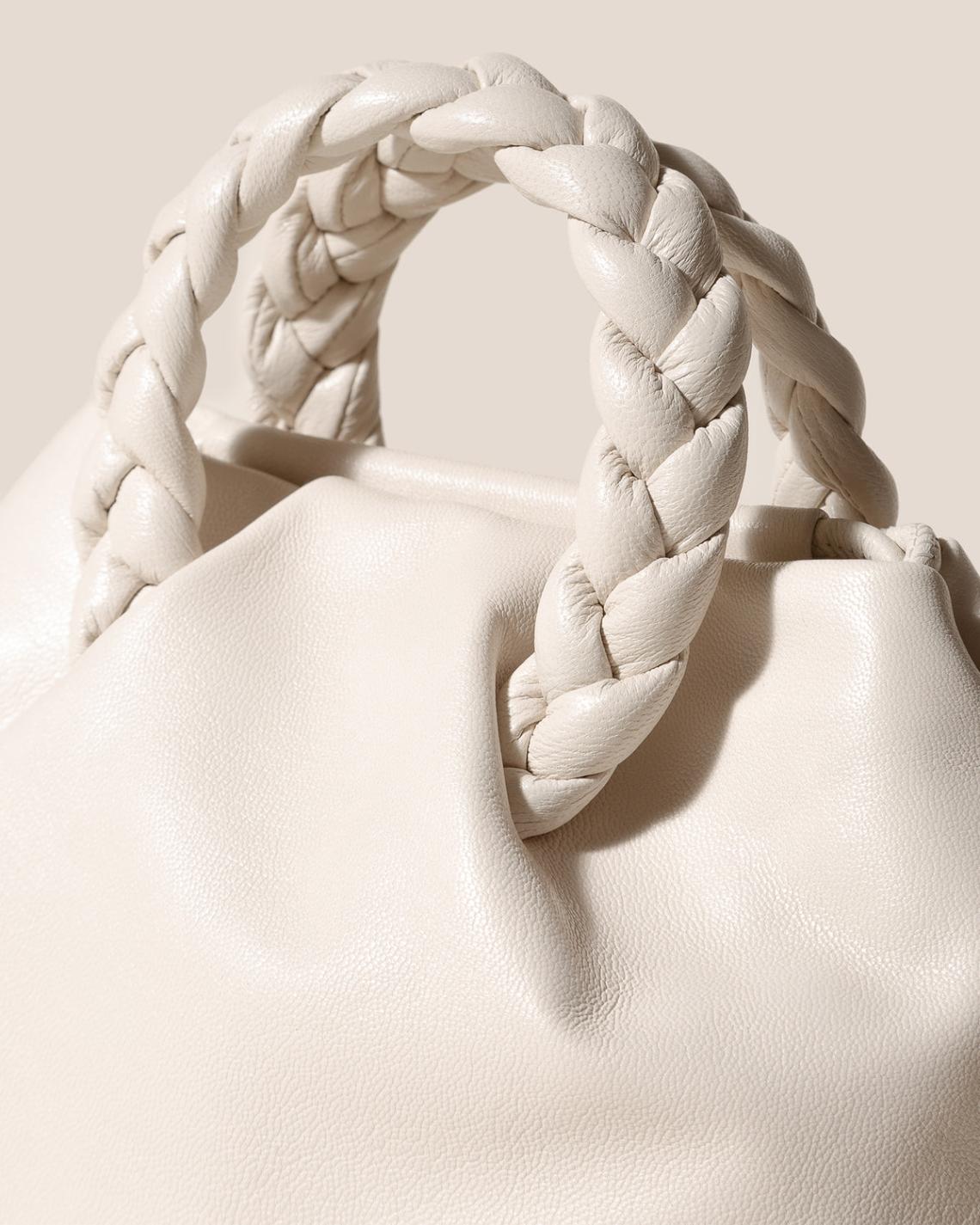 Hereu Crossbody Bags | BOMBON M SUPPLE SHINY - Plaited-handle Leather Crossbody Bag - Women