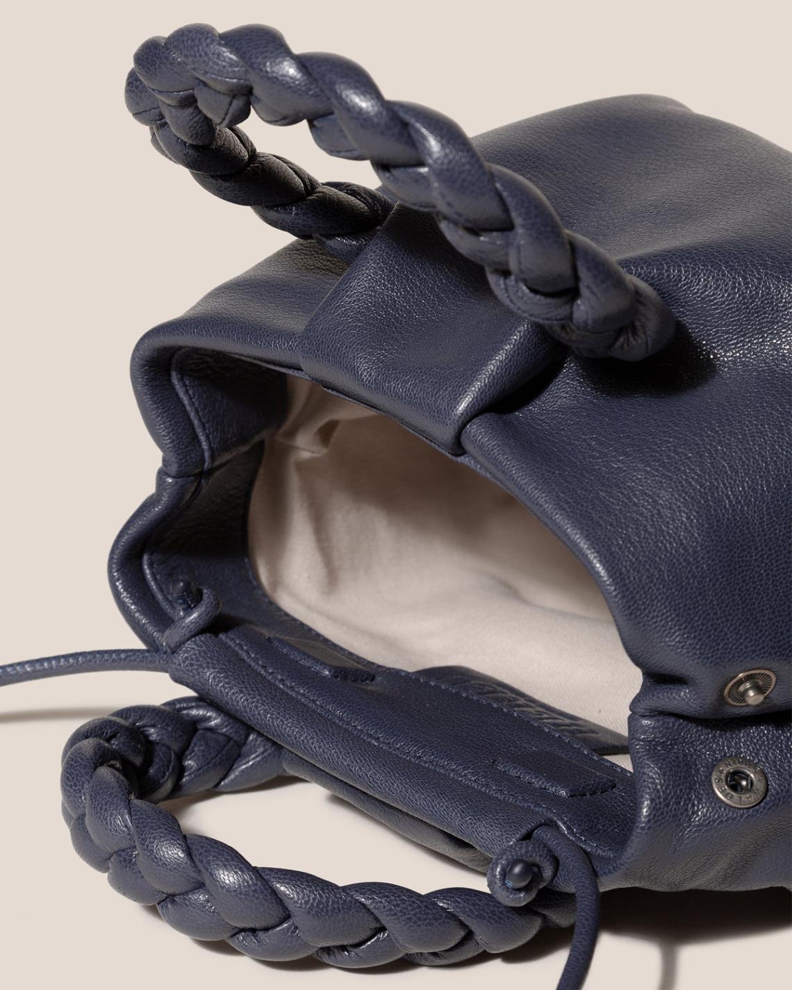 Hereu Crossbody Bags | BOMBON M SUPPLE SHINY - Plaited-handle Leather Crossbody Bag - Women