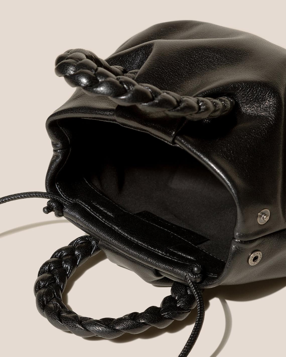 Hereu Crossbody Bags | BOMBON M SUPPLE SHINY - Plaited-handle Leather Crossbody Bag - Women