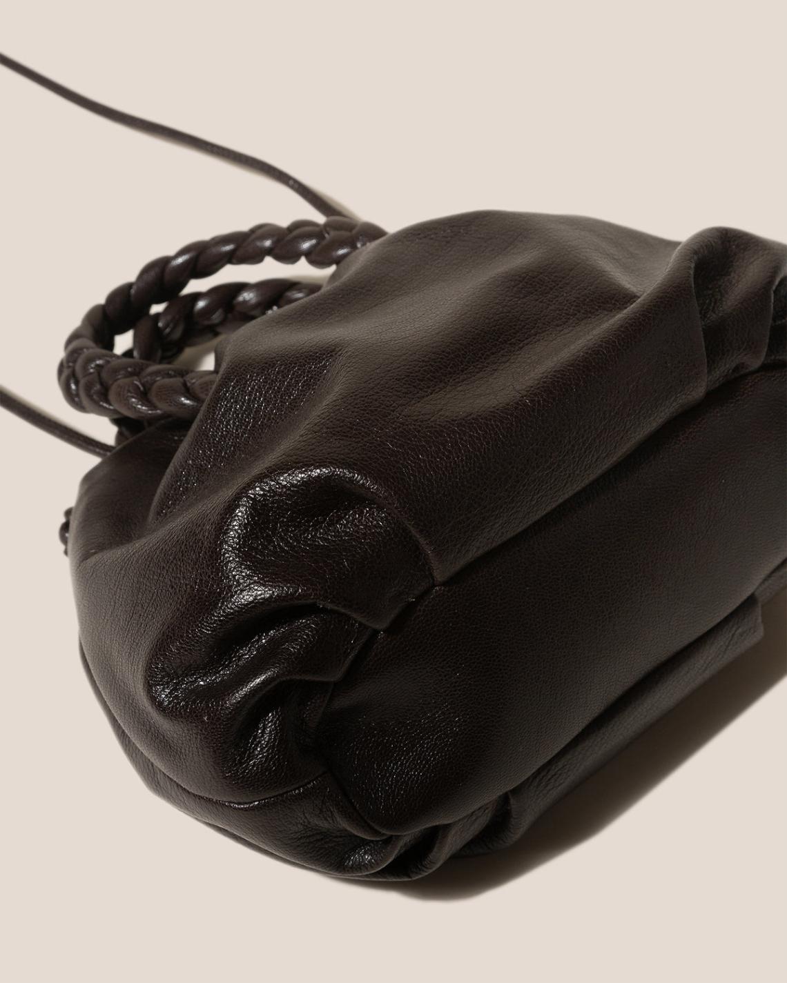 Hereu Crossbody Bags | BOMBON M SUPPLE SHINY - Plaited-handle Leather Crossbody Bag - Women