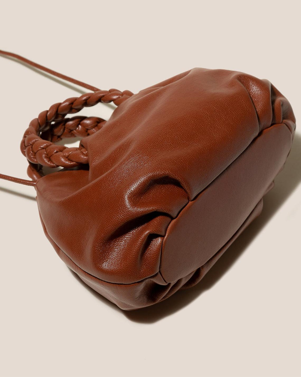 Hereu Crossbody Bags | BOMBON M SUPPLE SHINY - Plaited-handle Leather Crossbody Bag - Women