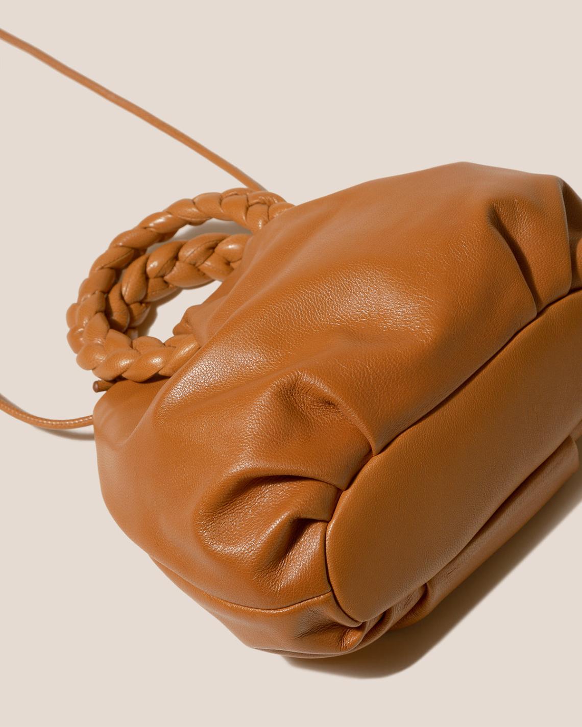 Hereu Crossbody Bags | BOMBON M SUPPLE SHINY - Plaited-handle Leather Crossbody Bag - Women