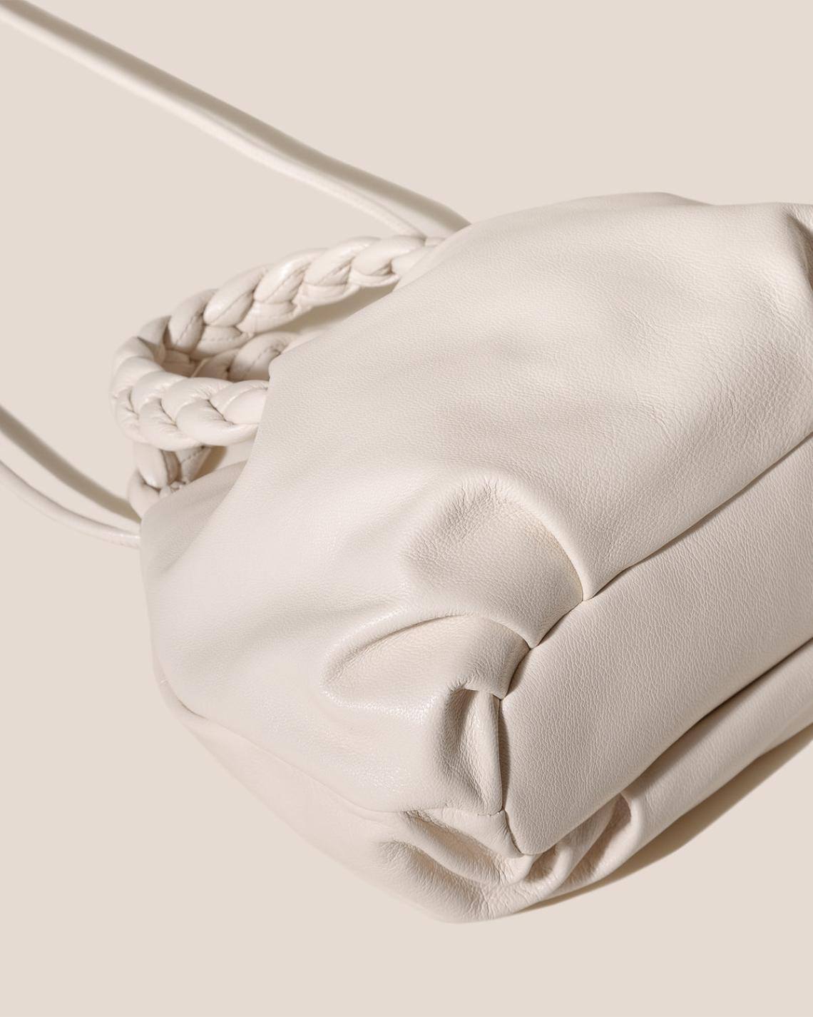 Hereu Crossbody Bags | BOMBON M SUPPLE SHINY - Plaited-handle Leather Crossbody Bag - Women