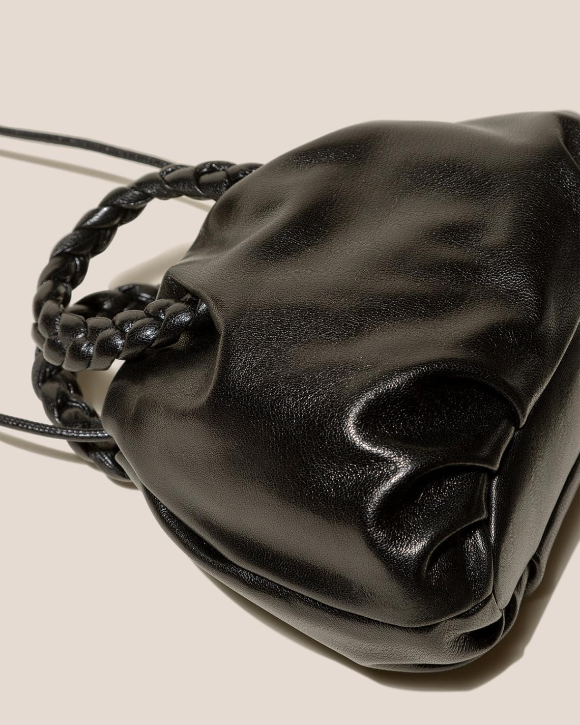 Hereu Crossbody Bags | BOMBON M SUPPLE SHINY - Plaited-handle Leather Crossbody Bag - Women