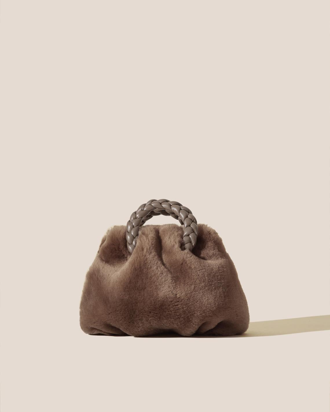 Hereu Crossbody Bags | BOMBON SHEARLING - Small Plaited-handle Crossbody Bag - Women