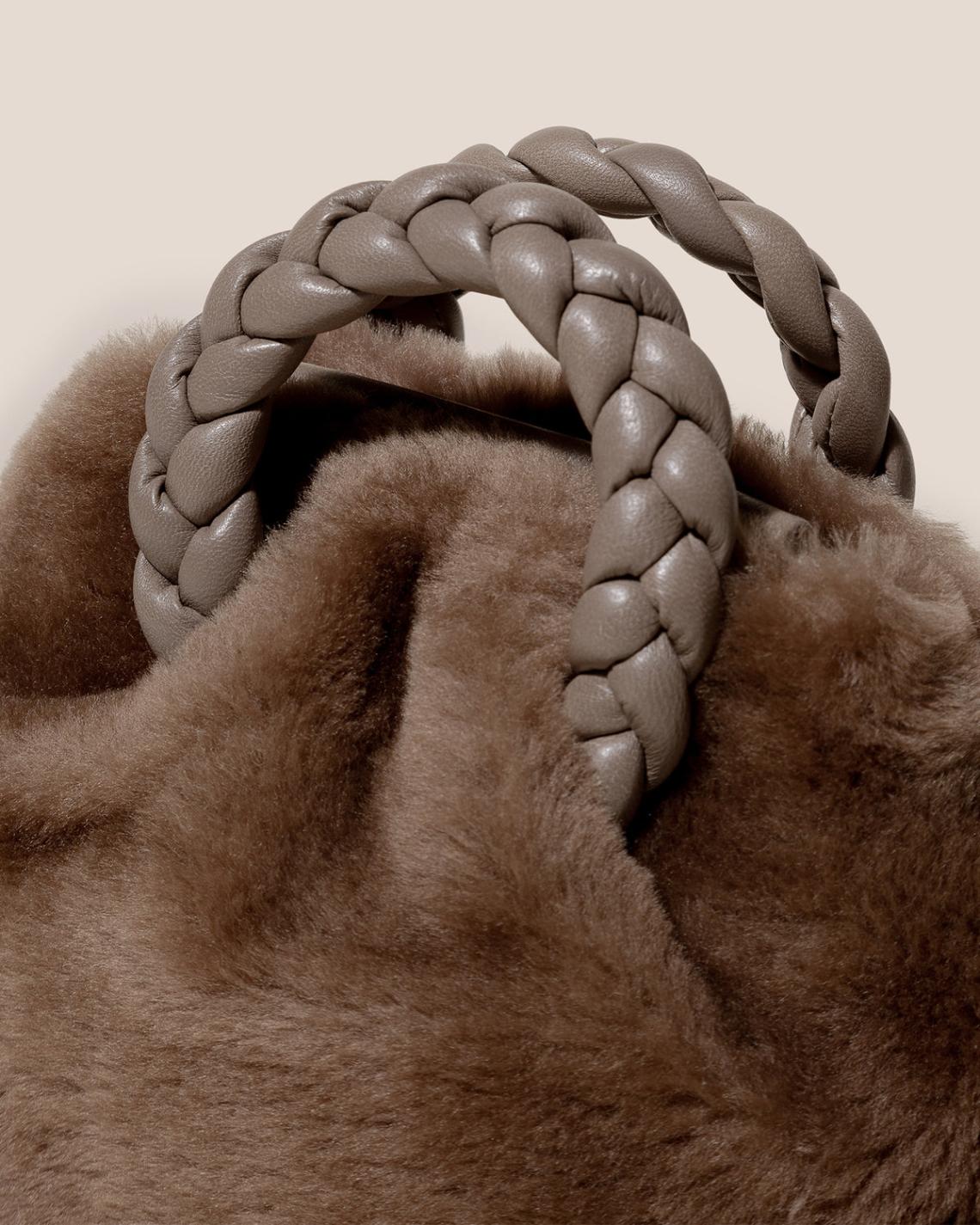 Hereu Crossbody Bags | BOMBON SHEARLING - Small Plaited-handle Crossbody Bag - Women