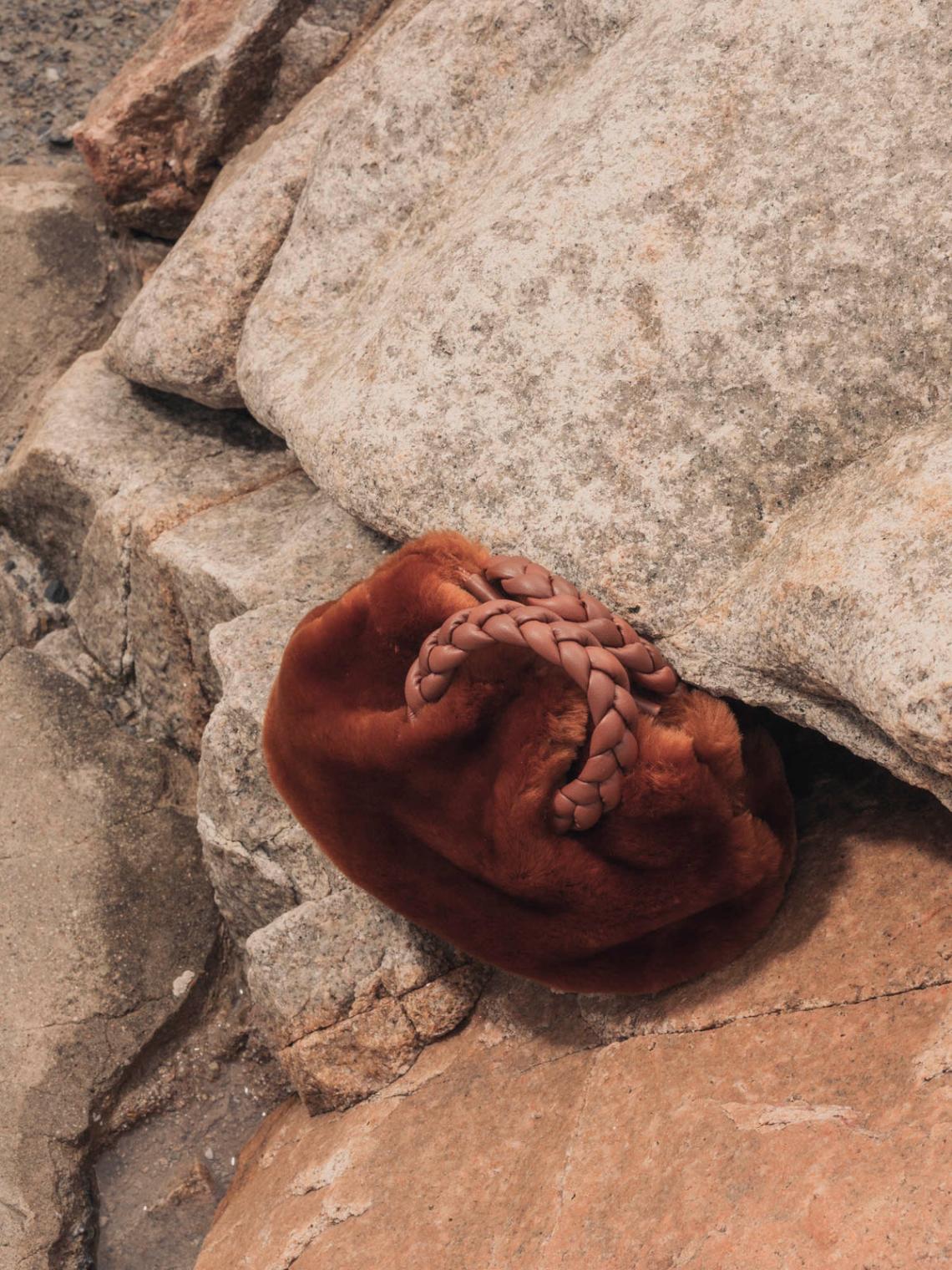 Hereu Crossbody Bags | BOMBON SHEARLING - Small Plaited-handle Crossbody Bag - Women