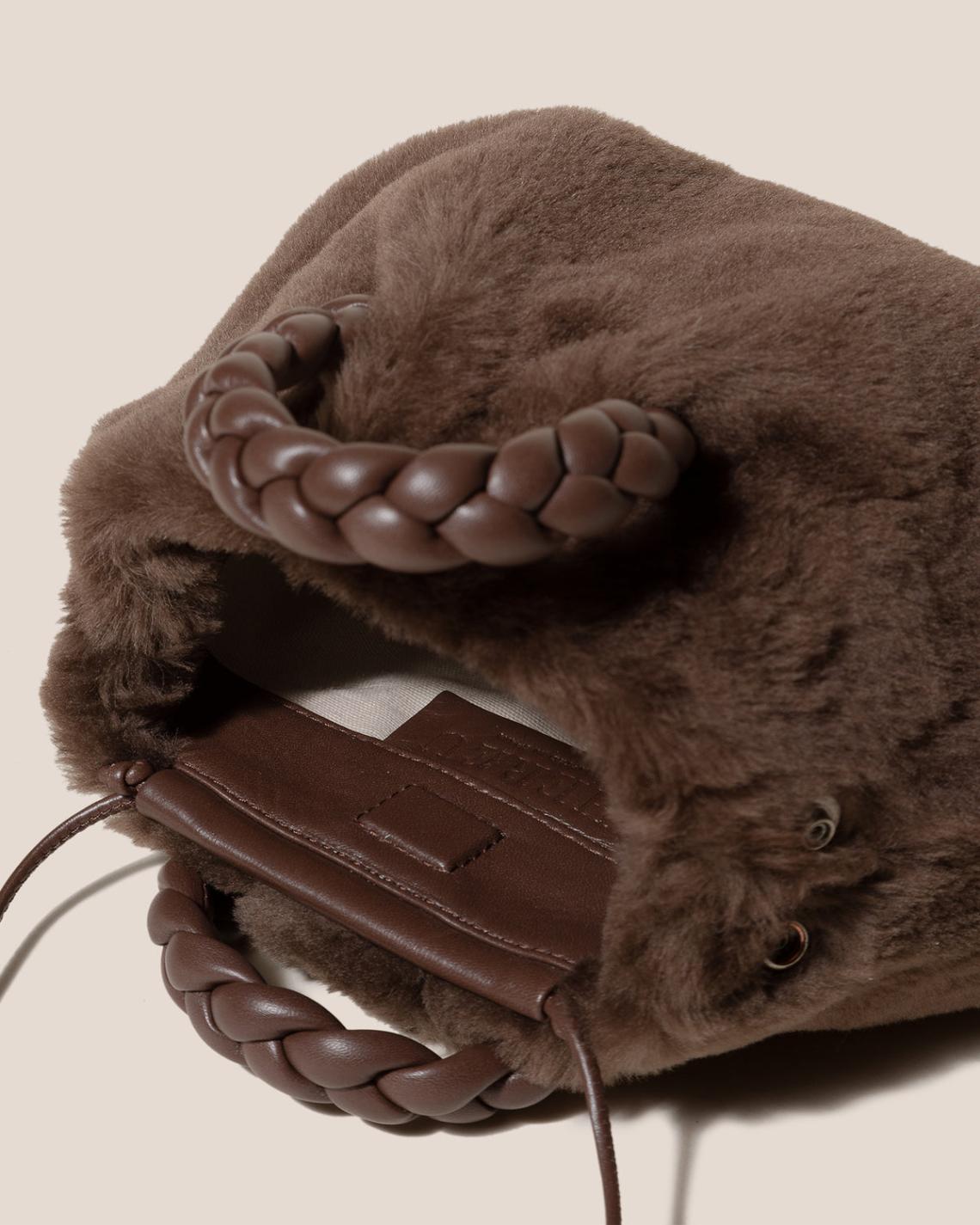 Hereu Crossbody Bags | BOMBON SHEARLING - Small Plaited-handle Crossbody Bag - Women