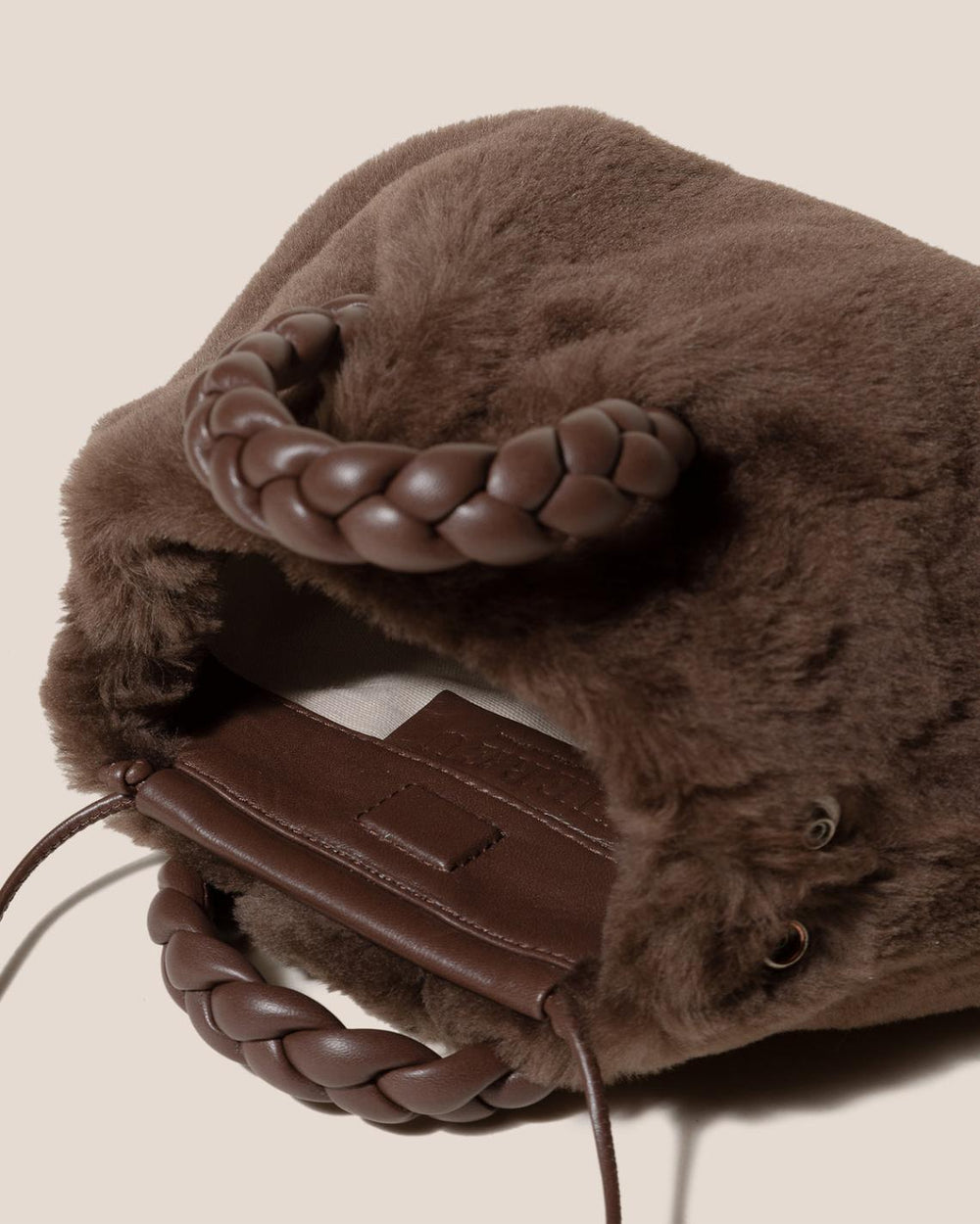 Hereu Crossbody Bags | BOMBON SHEARLING - Small Plaited-handle Crossbody Bag - Women