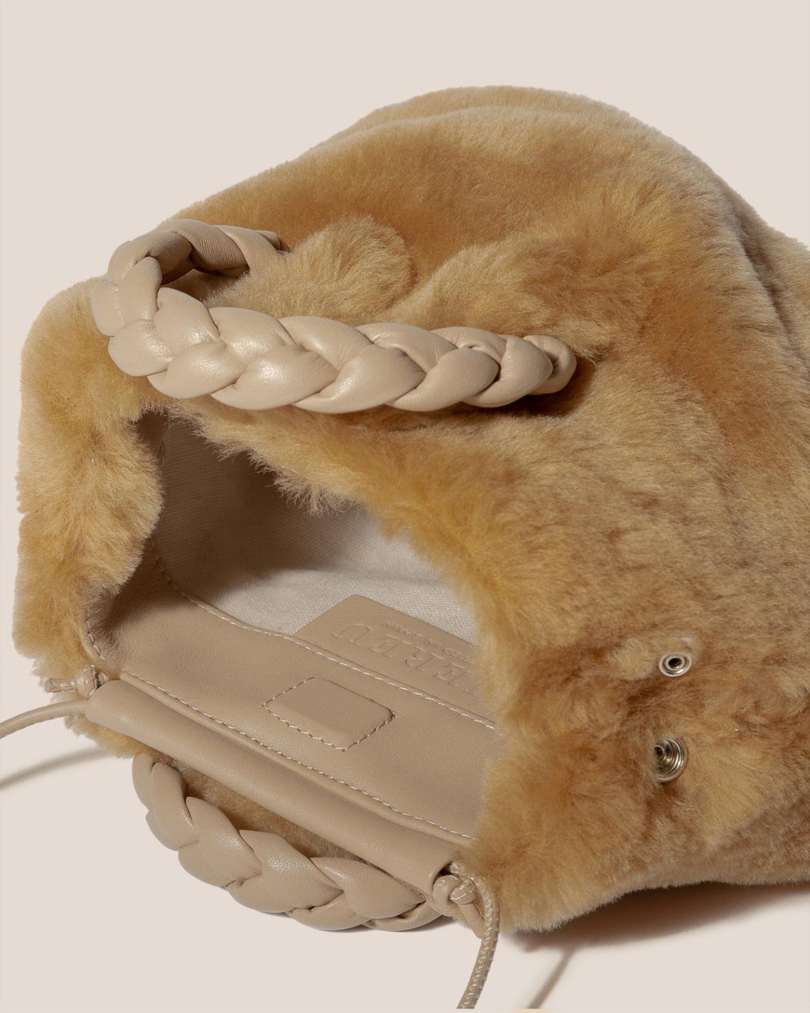 Hereu Crossbody Bags | BOMBON SHEARLING - Small Plaited-handle Crossbody Bag - Women