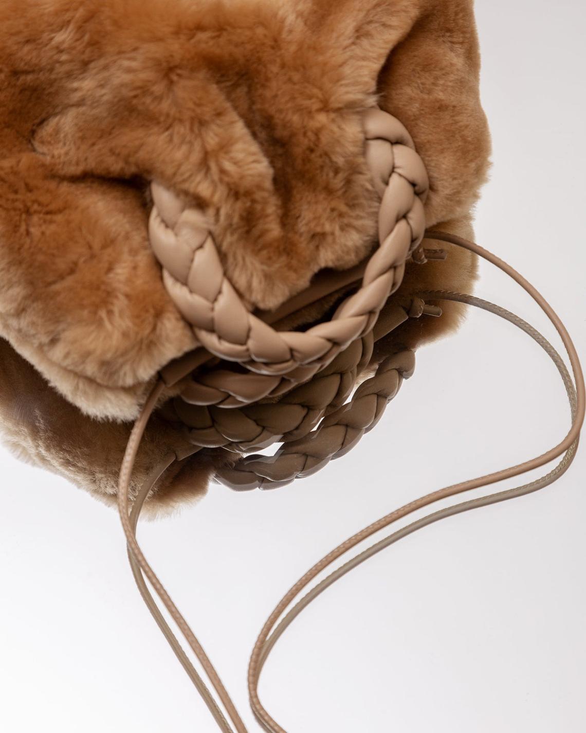 Hereu Crossbody Bags | BOMBON SHEARLING - Small Plaited-handle Crossbody Bag - Women