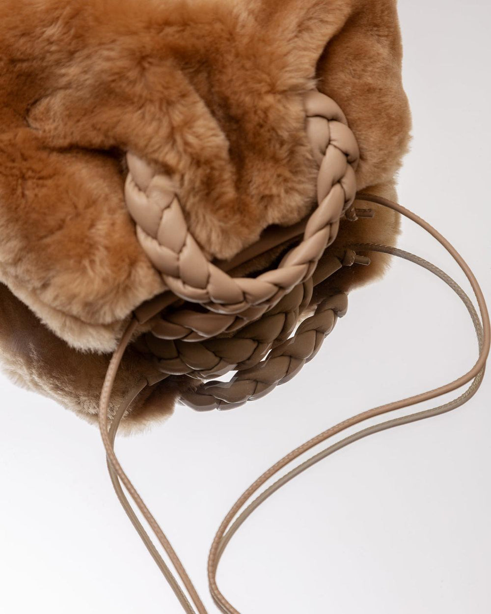 Hereu Crossbody Bags | BOMBON SHEARLING - Small Plaited-handle Crossbody Bag - Women