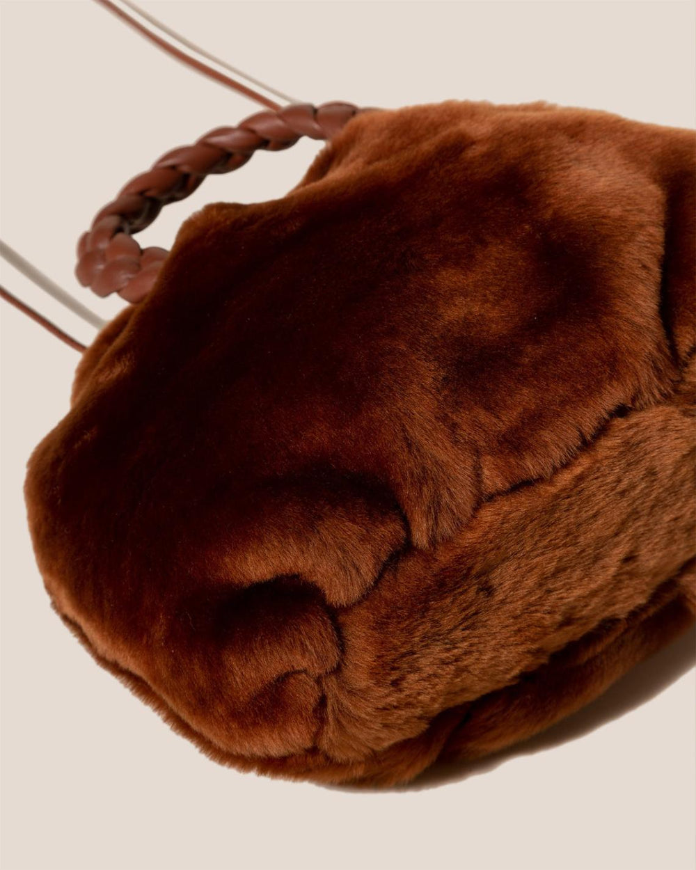 Hereu Crossbody Bags | BOMBON SHEARLING - Small Plaited-handle Crossbody Bag - Women