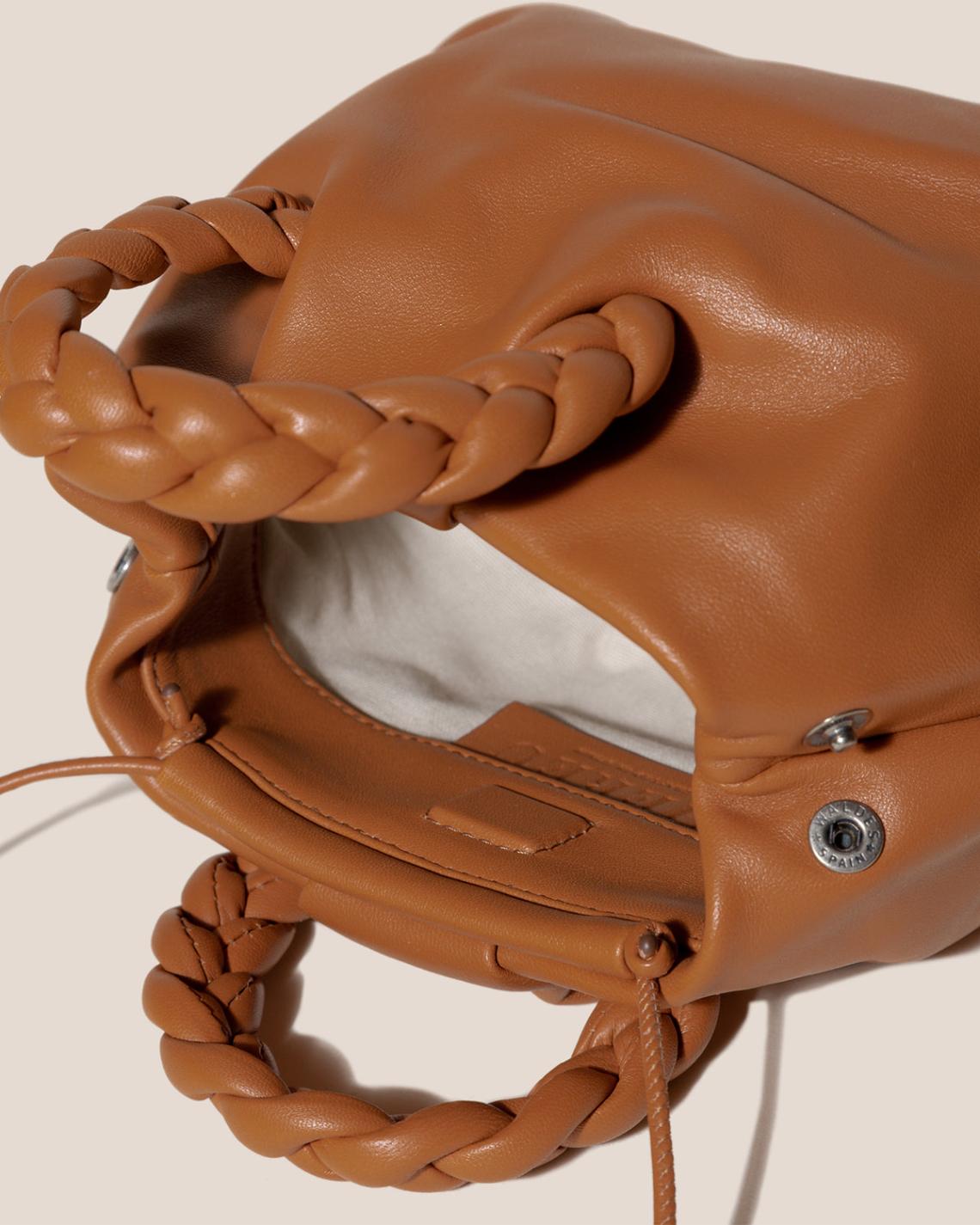 Hereu Crossbody Bags | BOMBON - Small Plaited-handle Leather Crossbody Bag - Women