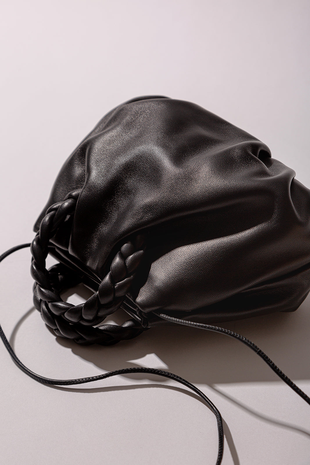 Hereu Crossbody Bags | BOMBON - Small Plaited-handle Leather Crossbody Bag - Women