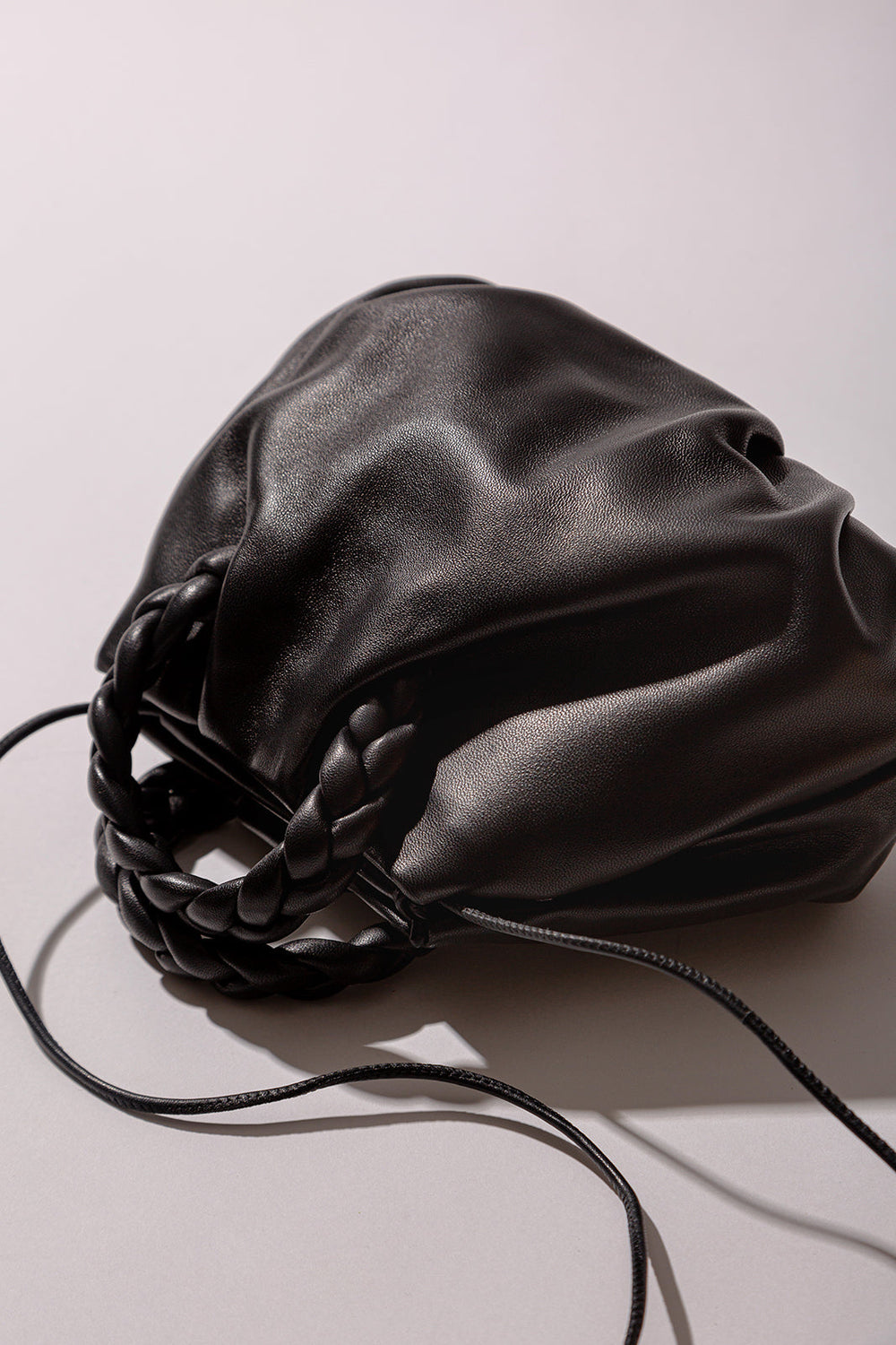 Hereu Crossbody Bags | BOMBON - Small Plaited-handle Leather Crossbody Bag - Women