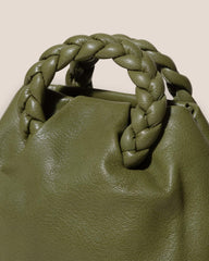 Hereu Crossbody Bags | BOMBON SUPPLE SHINY - Plaited-handle Leather Crossbody Bag - Women