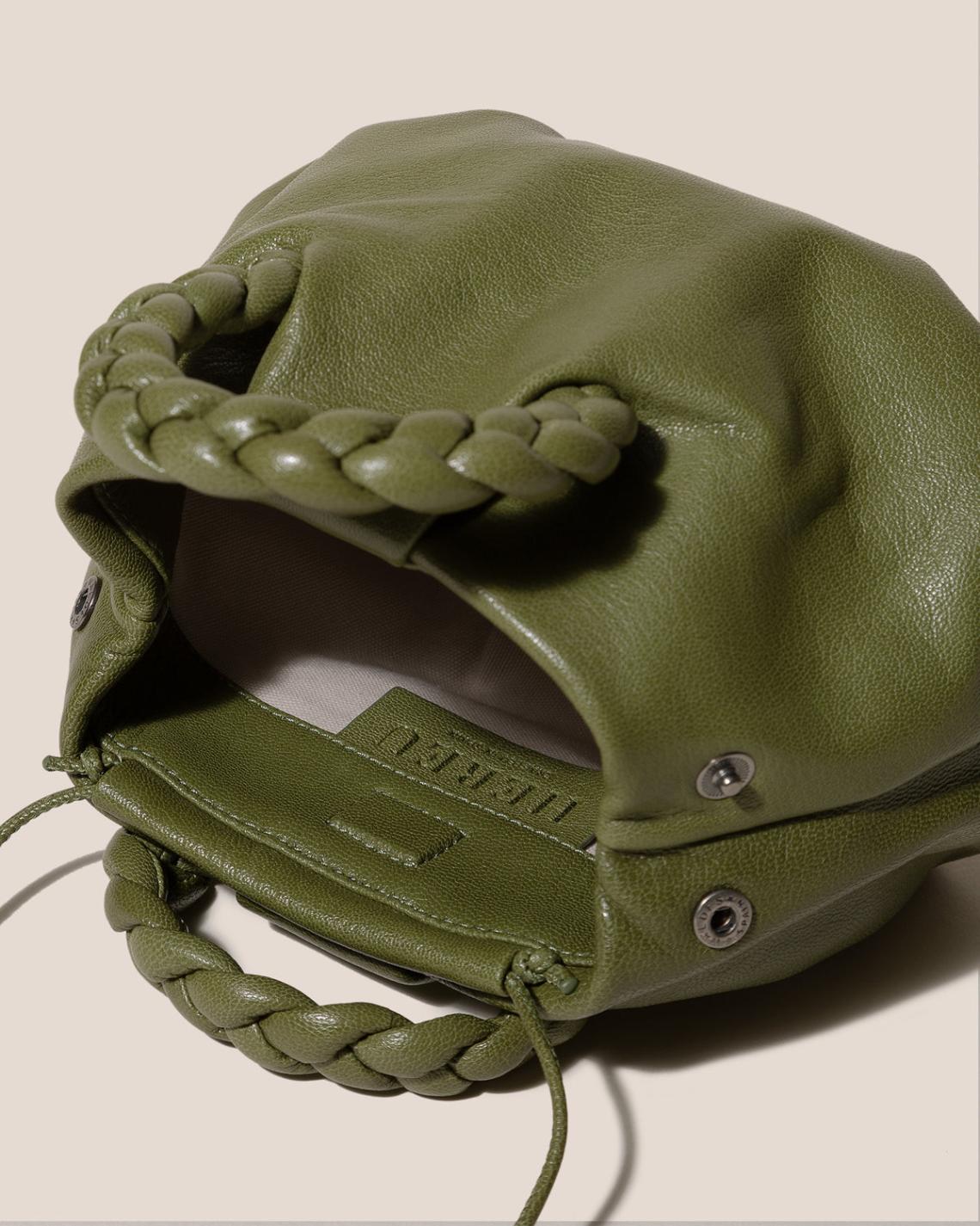 Hereu Crossbody Bags | BOMBON SUPPLE SHINY - Plaited-handle Leather Crossbody Bag - Women