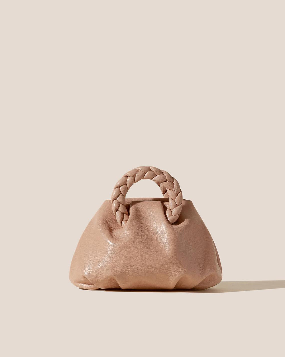 Hereu Crossbody Bags | BOMBON SUPPLE SHINY - Plaited-handle Leather Crossbody Bag - Women