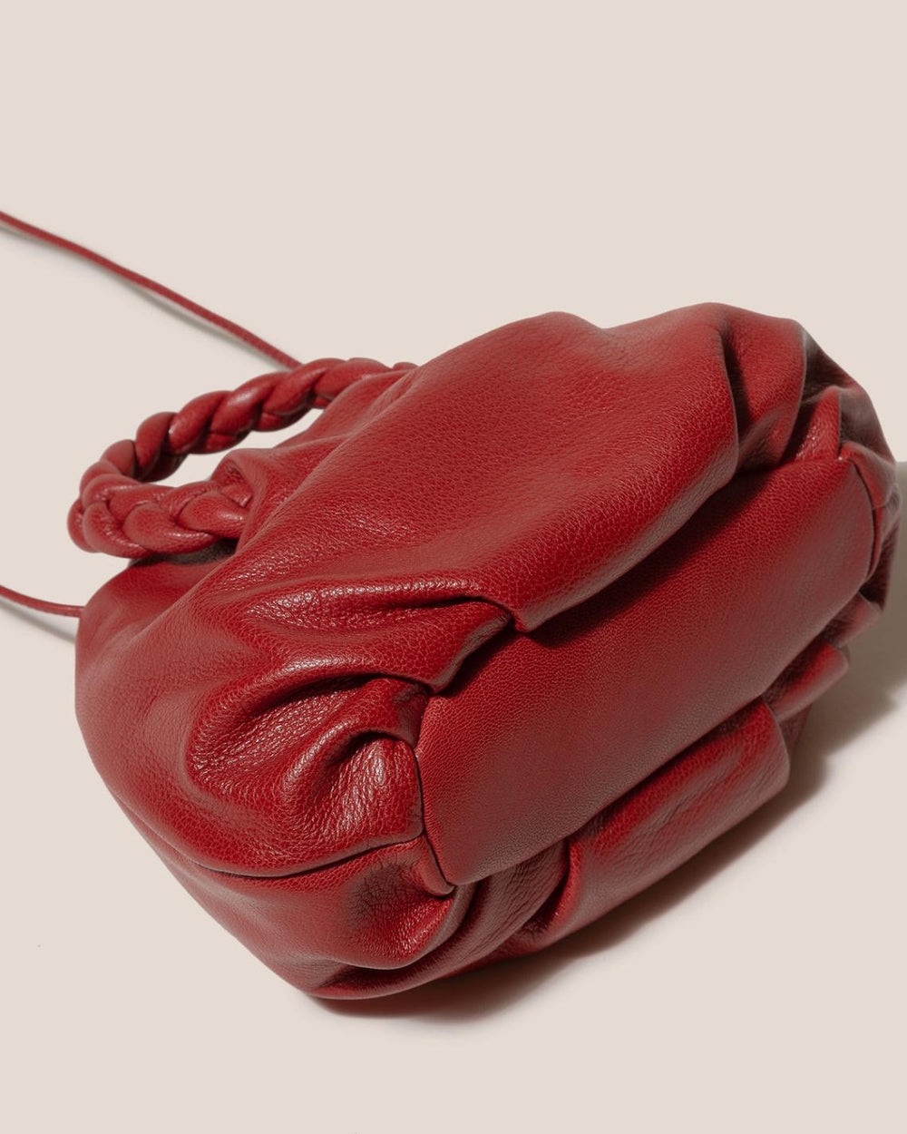 Hereu Crossbody Bags | BOMBON SUPPLE SHINY - Plaited-handle Leather Crossbody Bag - Women