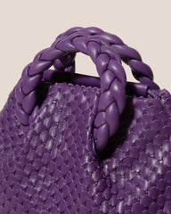 Hereu Crossbody Bags | BOMBON WOVEN - Small Plaited-handle Leather Crossbody Bag - Women