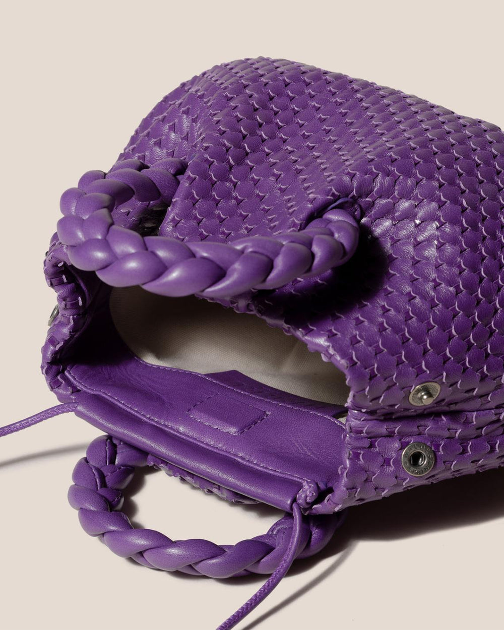 Hereu Crossbody Bags | BOMBON WOVEN - Small Plaited-handle Leather Crossbody Bag - Women