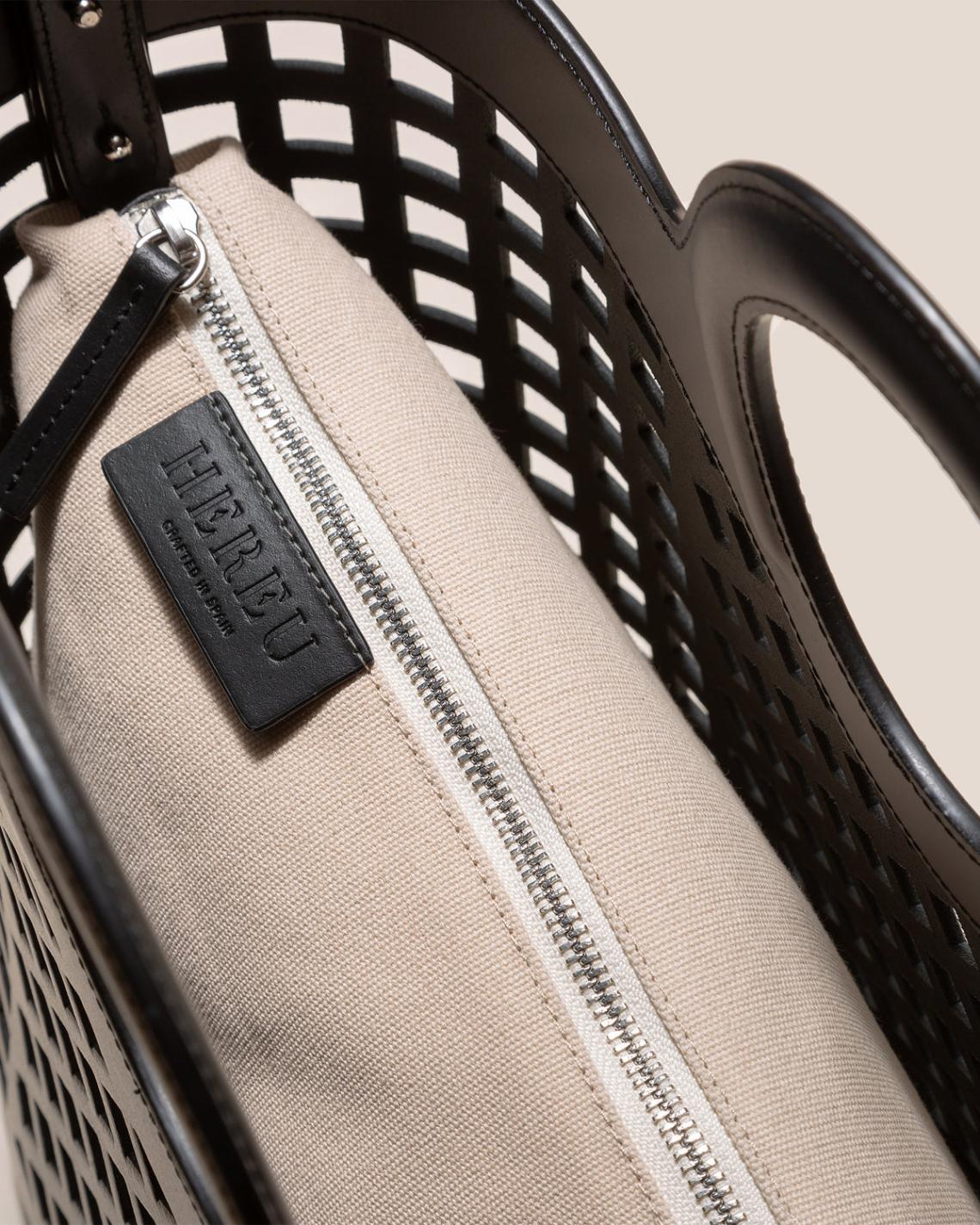 Hereu Crossbody Bags | COLMADO - Cut-out Leather Tote Bag - Women