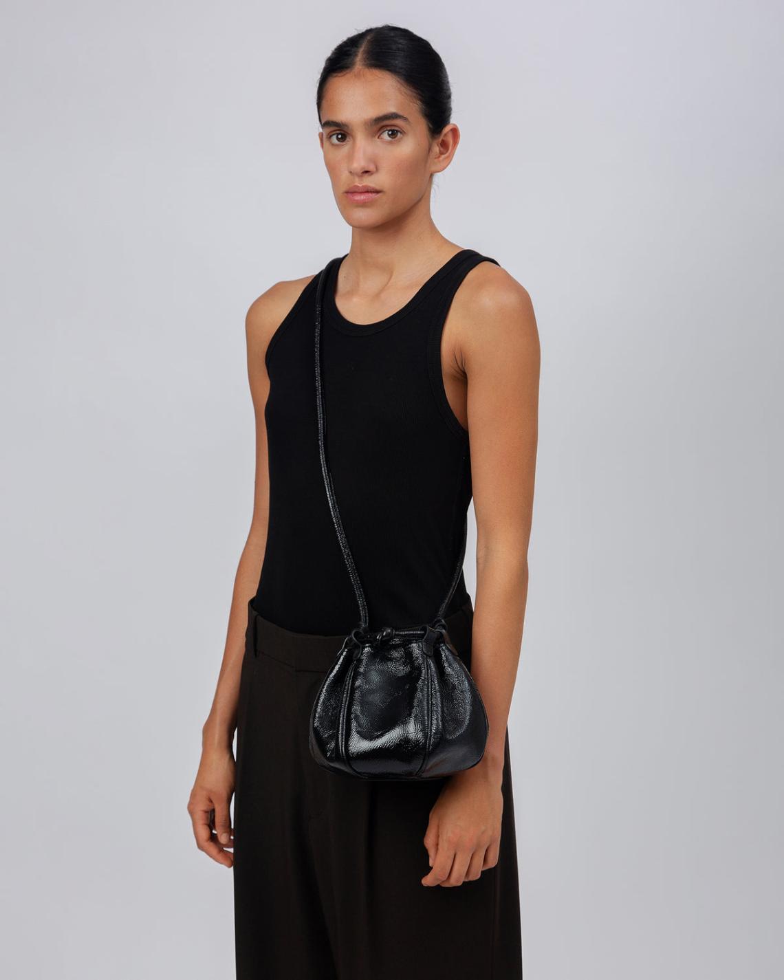 Hereu Crossbody Bags | GLOBUL MINI CRINKLED GLOSSY - Balloon-Shaped Crossbody Bag - Women