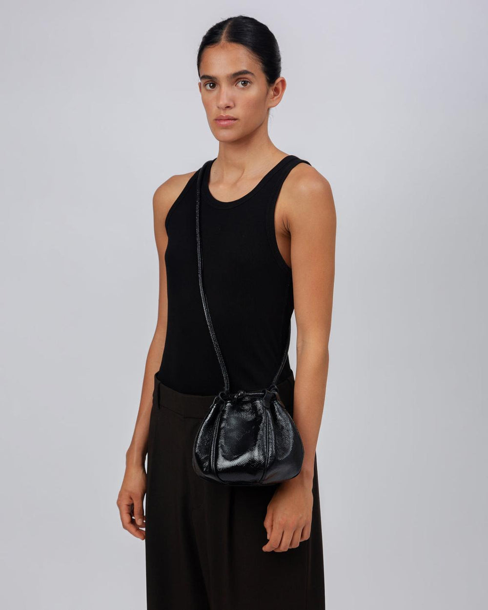 Hereu Crossbody Bags | GLOBUL MINI CRINKLED GLOSSY - Balloon-Shaped Crossbody Bag - Women