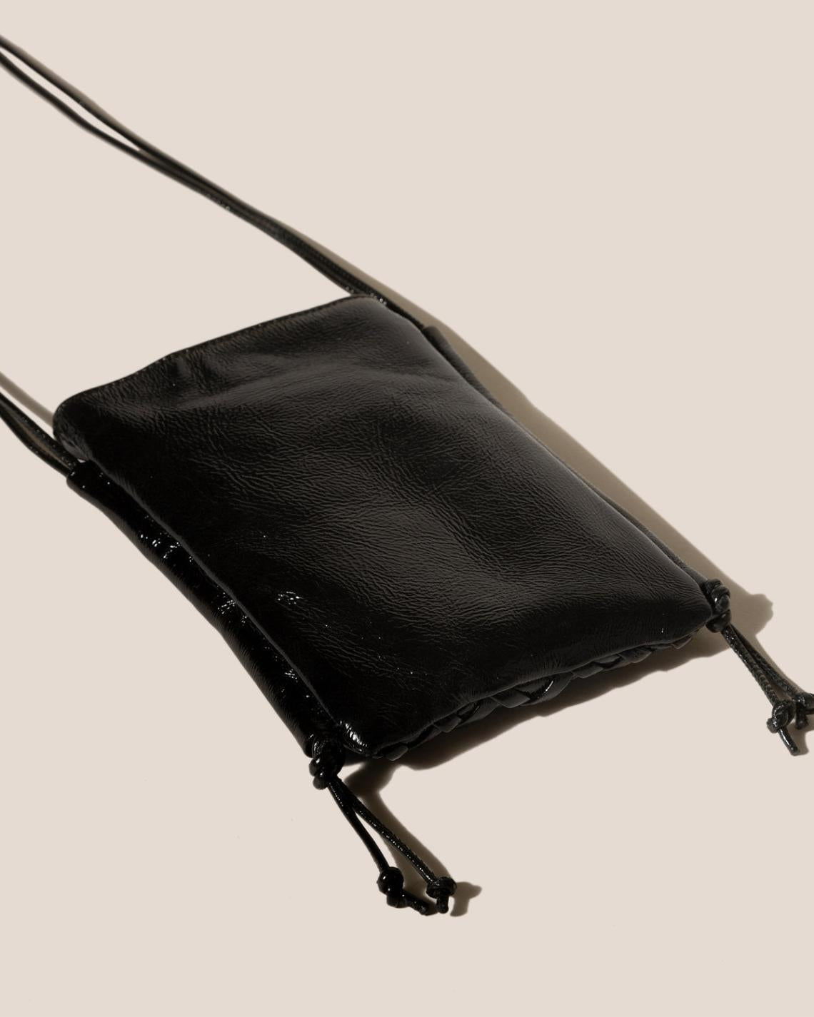 Hereu Crossbody Bags | TRENA MINI CRINKLED GLOSSY - Flat Square Crossbody Bag - Men/Women