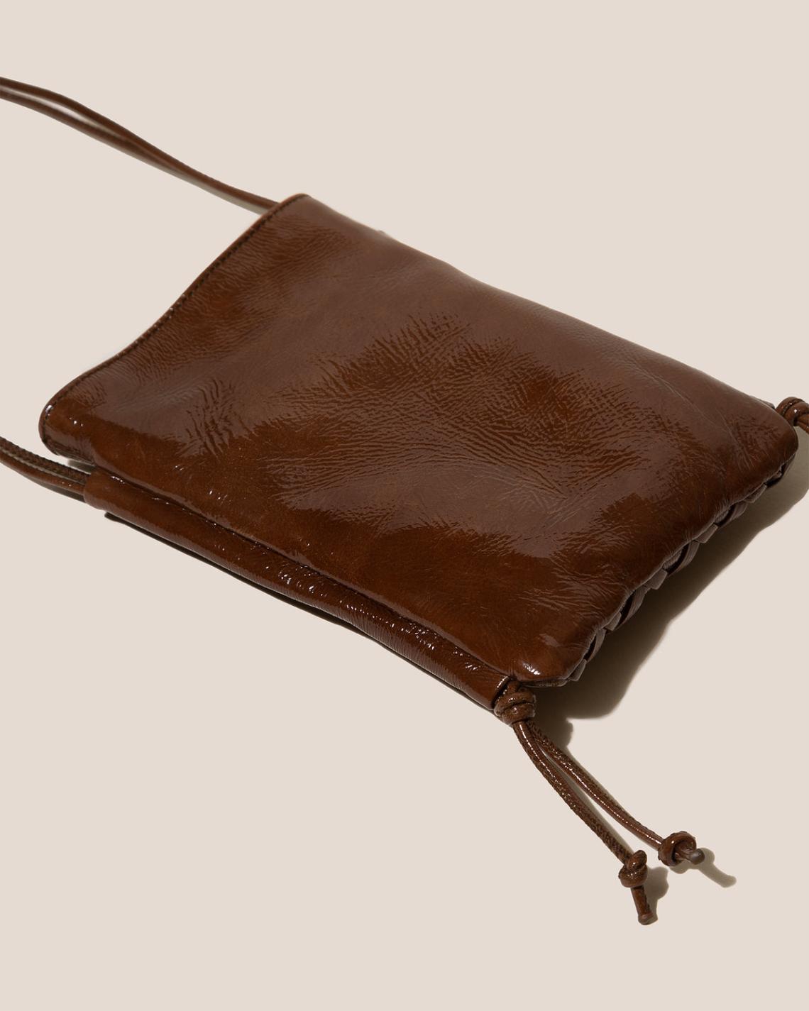 Hereu Crossbody Bags | TRENA MINI CRINKLED GLOSSY - Flat Square Crossbody Bag - Women/Men