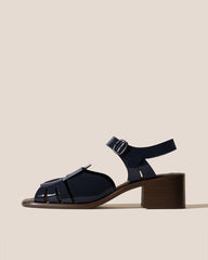 Hereu Heels | ANCORA SQUARED HEELED GLOSSY - Open-Toe Fisherman Sandal - Women