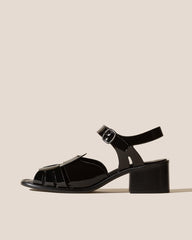 Hereu Heels | ANCORA SQUARED HEELED GLOSSY - Open-Toe Fisherman Sandal - Women