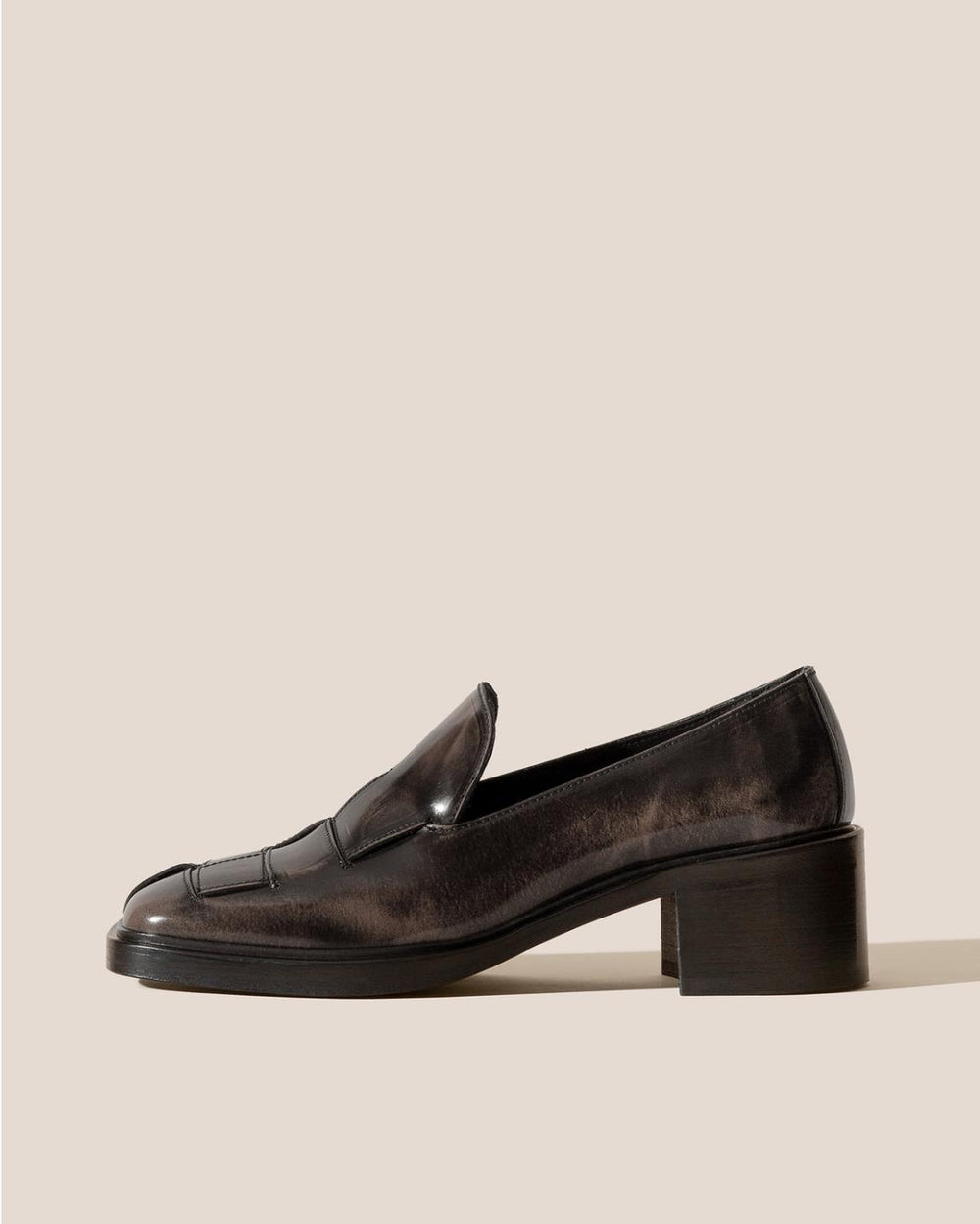 Hereu Heels | GUERA HEELED - Brushed Interwoven Slip-On Loafer - Women