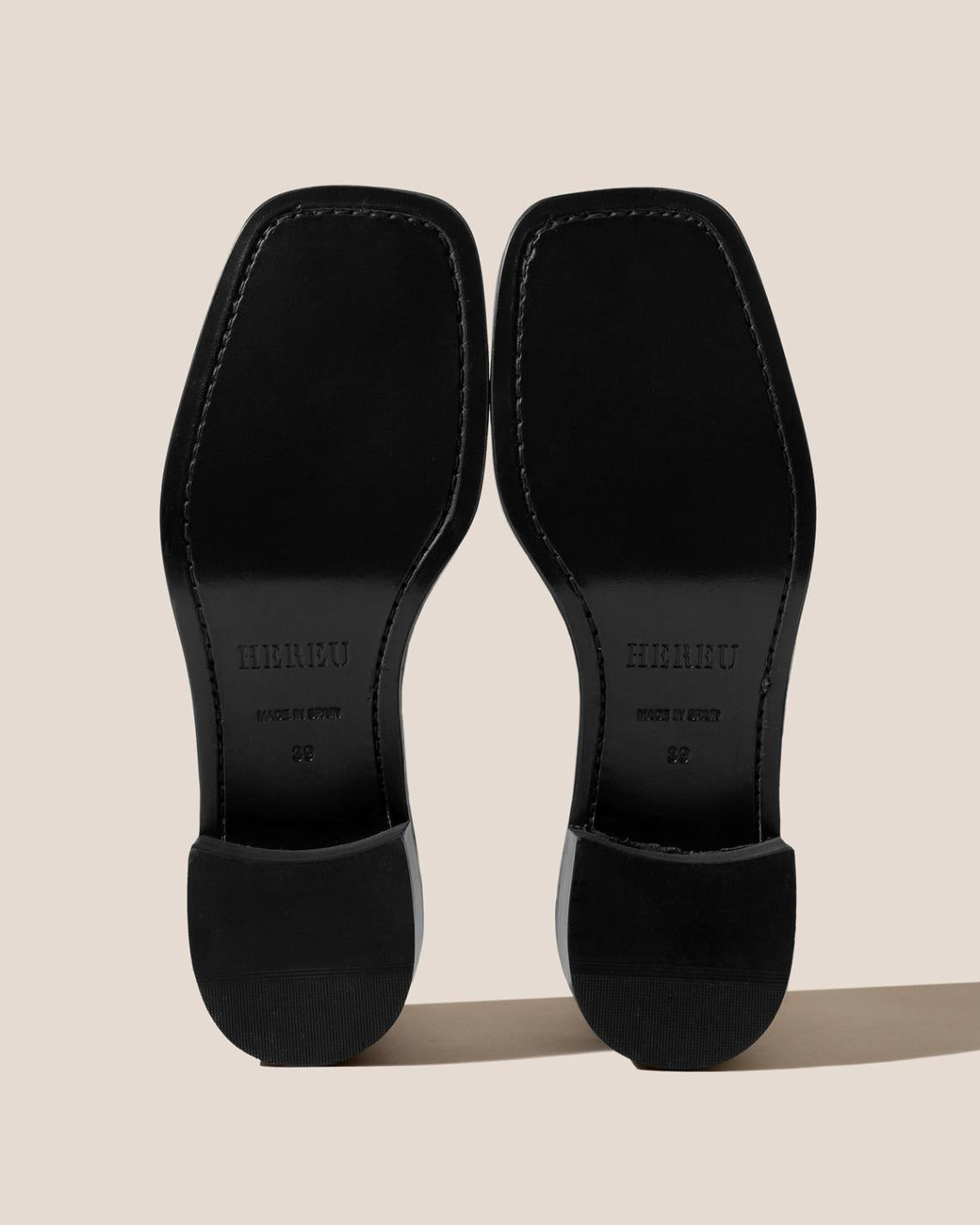 Hereu Heels | GUERA HEELED - Brushed Interwoven Slip-On Loafer - Women