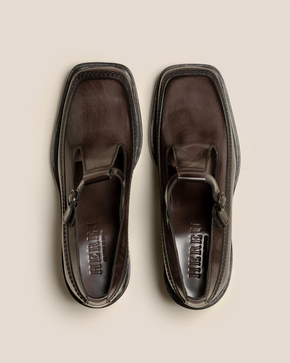 Hereu Heels | LLUISA HEELED - Brushed T-bar Loafer - Women