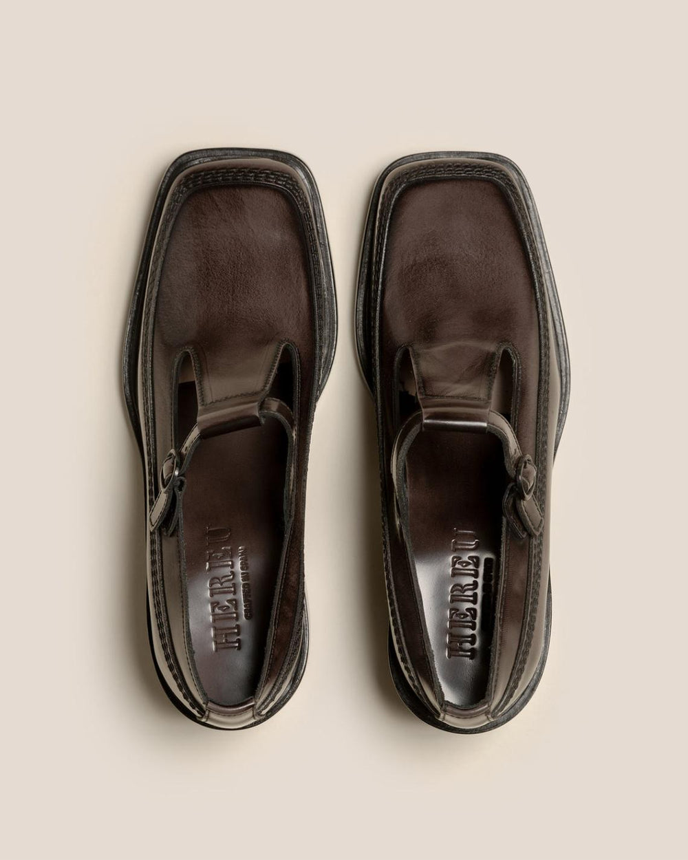 Hereu Heels | LLUISA HEELED - Brushed T-bar Loafer - Women