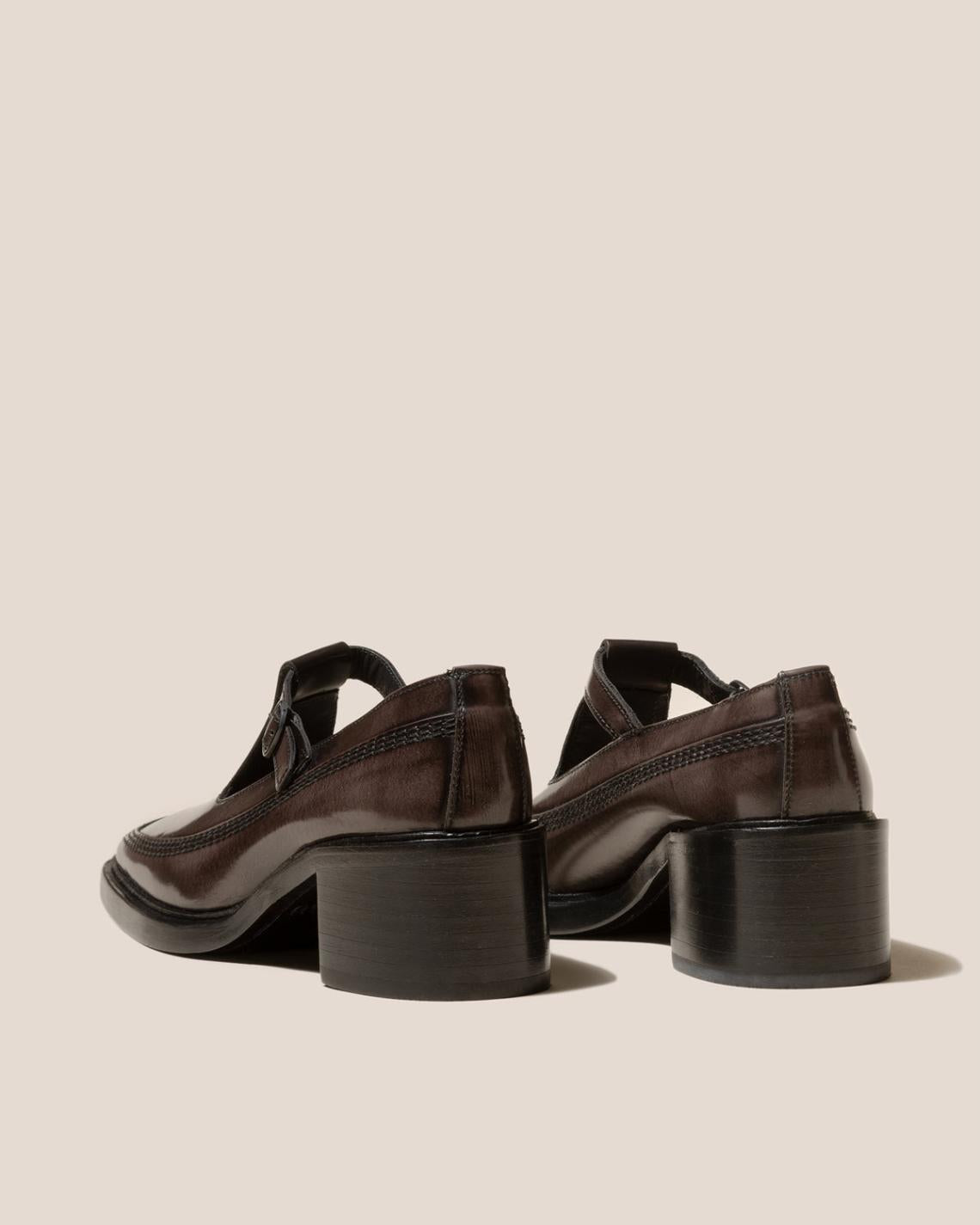 Hereu Heels | LLUISA HEELED - Brushed T-bar Loafer - Women
