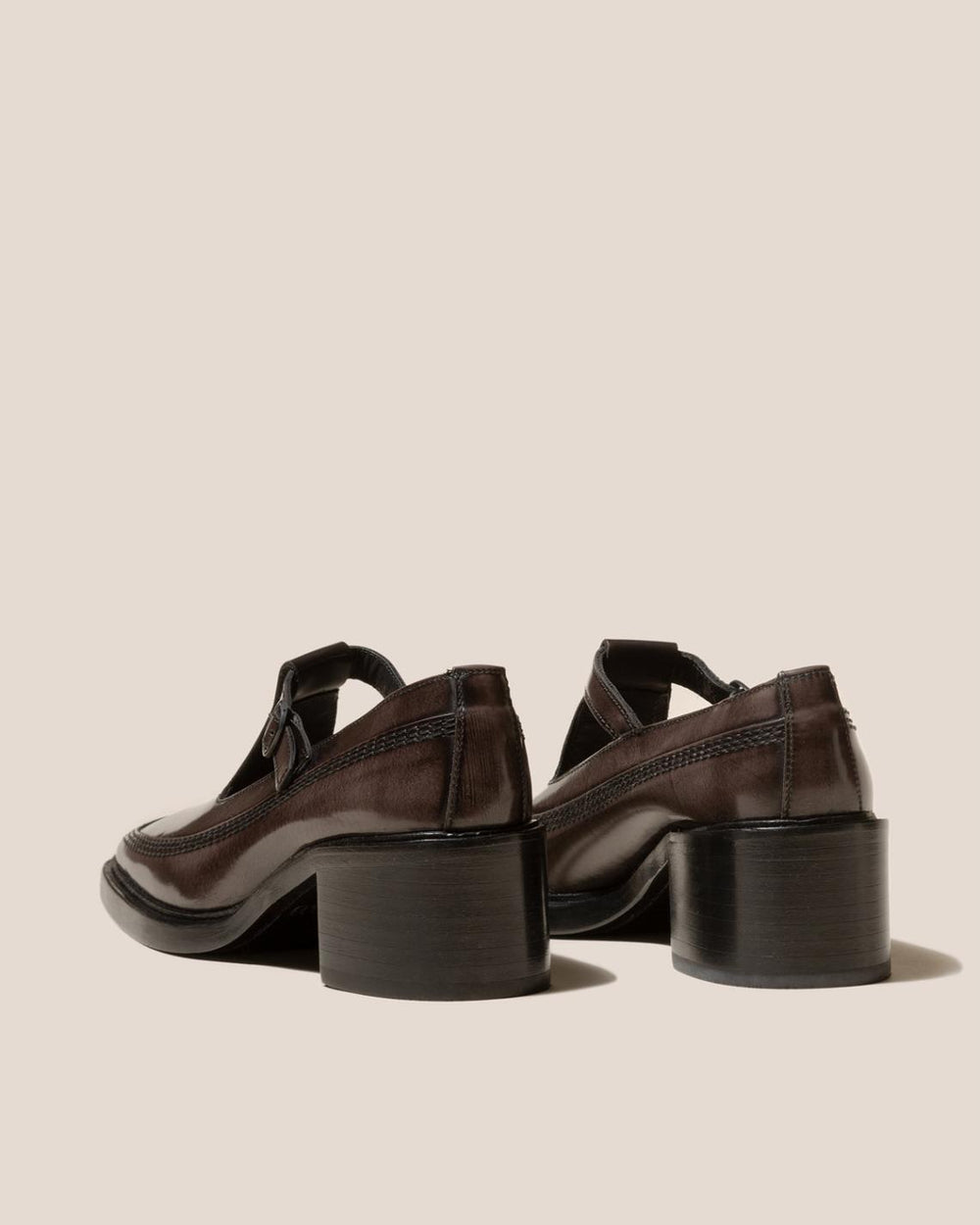 Hereu Heels | LLUISA HEELED - Brushed T-bar Loafer - Women